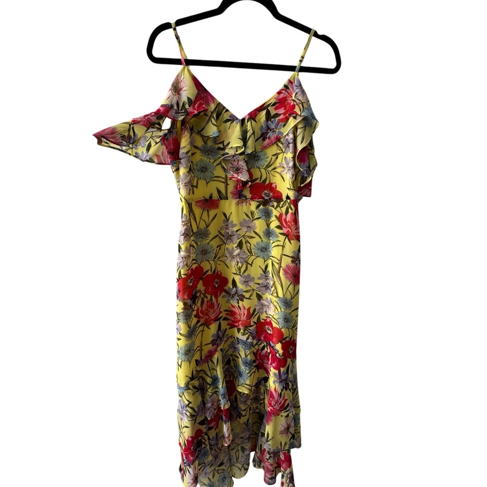 International Concepts INC high-low Floral Yellow Dress